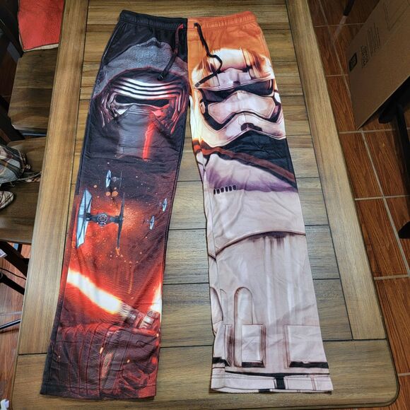 Star Wars Fleece PJ Pants Kilo Ren / Captain Phasma - Size XL - Picture 1 of 4